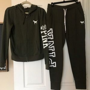 Olive Green Victoria Secret PINK outfit